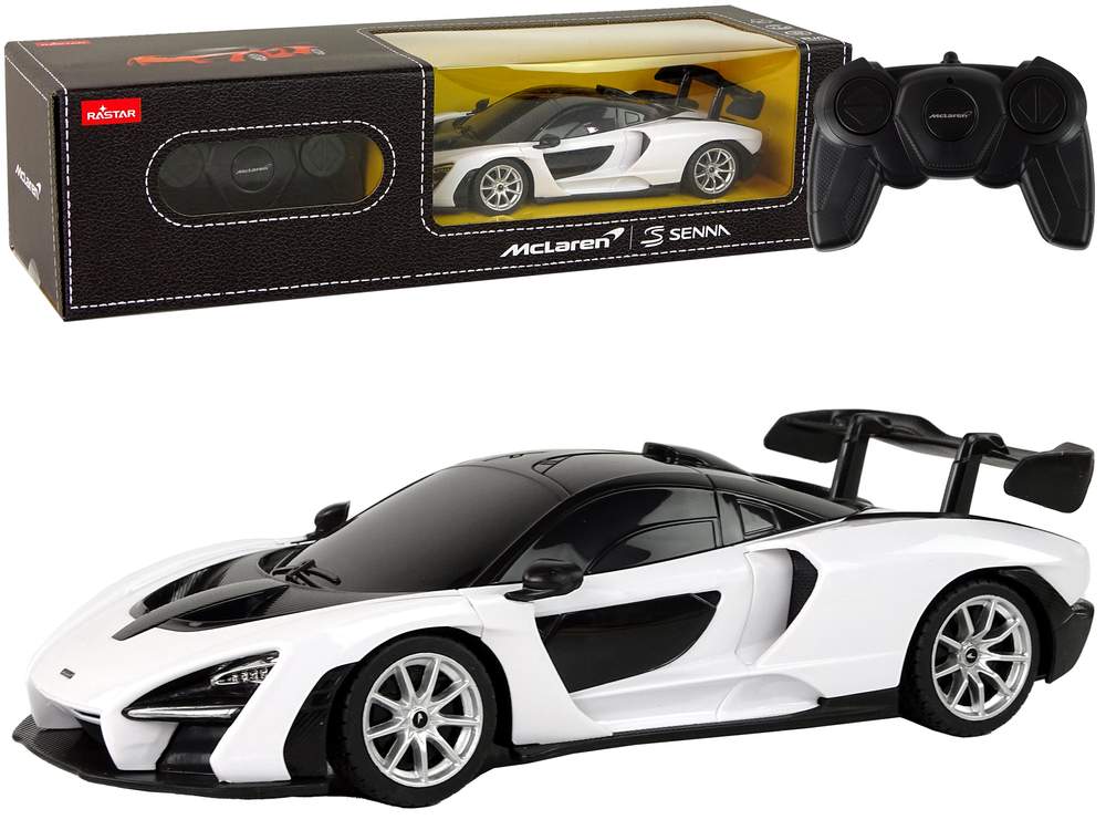 RC Sportsvogn 1:18 Fjernbetjening, Hvid McLaren Senna