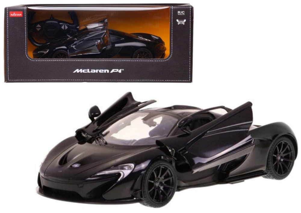 Fjernbetjening McLaren P1 bil, skala 1:14, sort