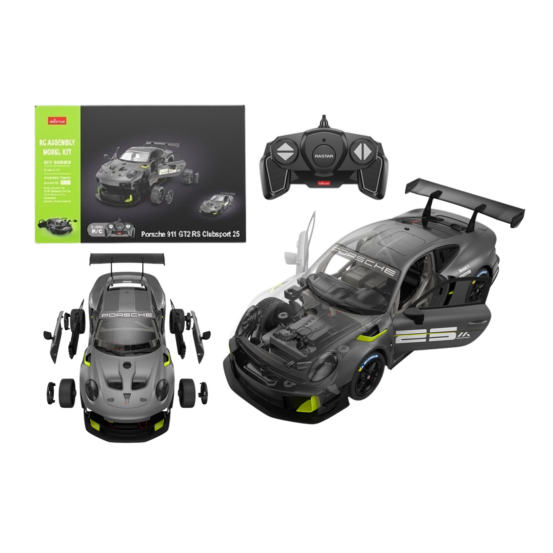 Byggklossar för RC-bilar, 68 delar, skala 1:18, grå | Hem & Hobby | Pryloteket