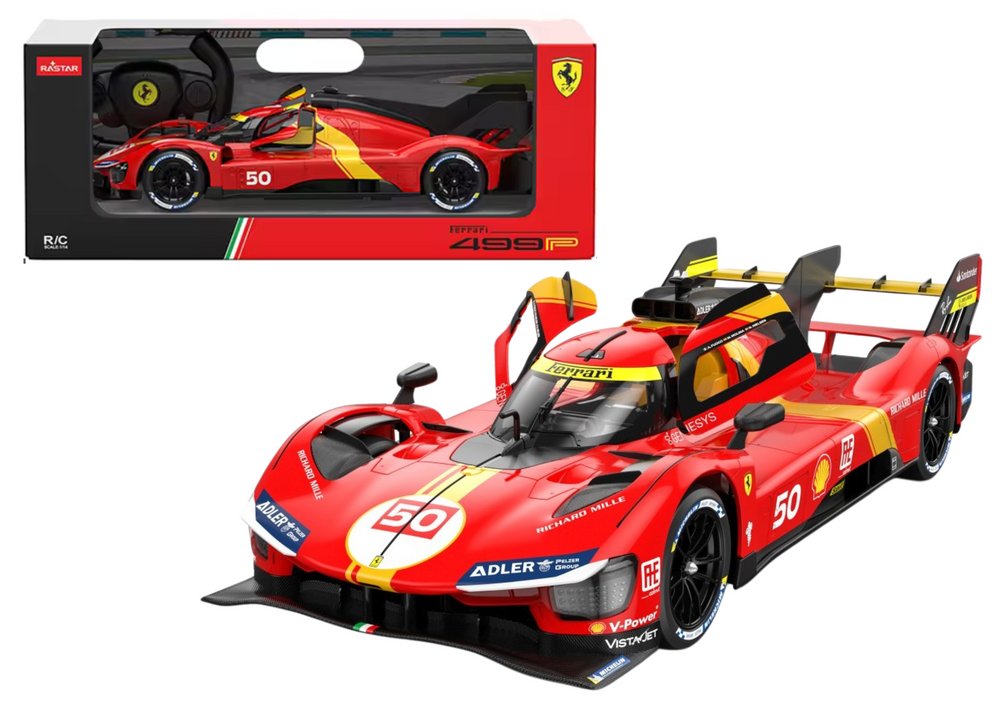Fjernbetjening rød sportsvogn – Ferrari 499P skala 1:24