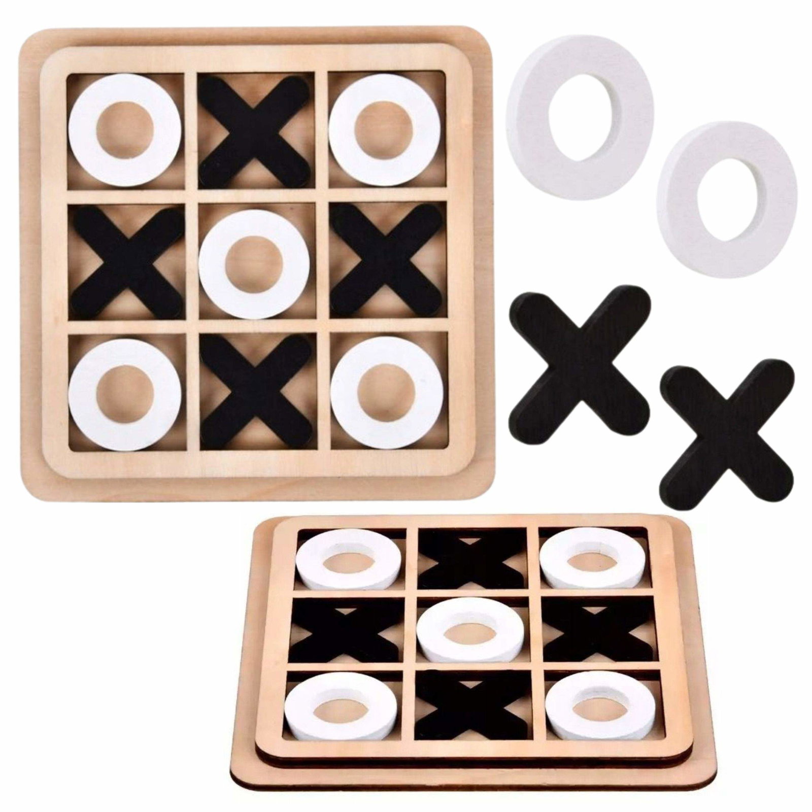 Tic Tac Toe strategispil – træplade