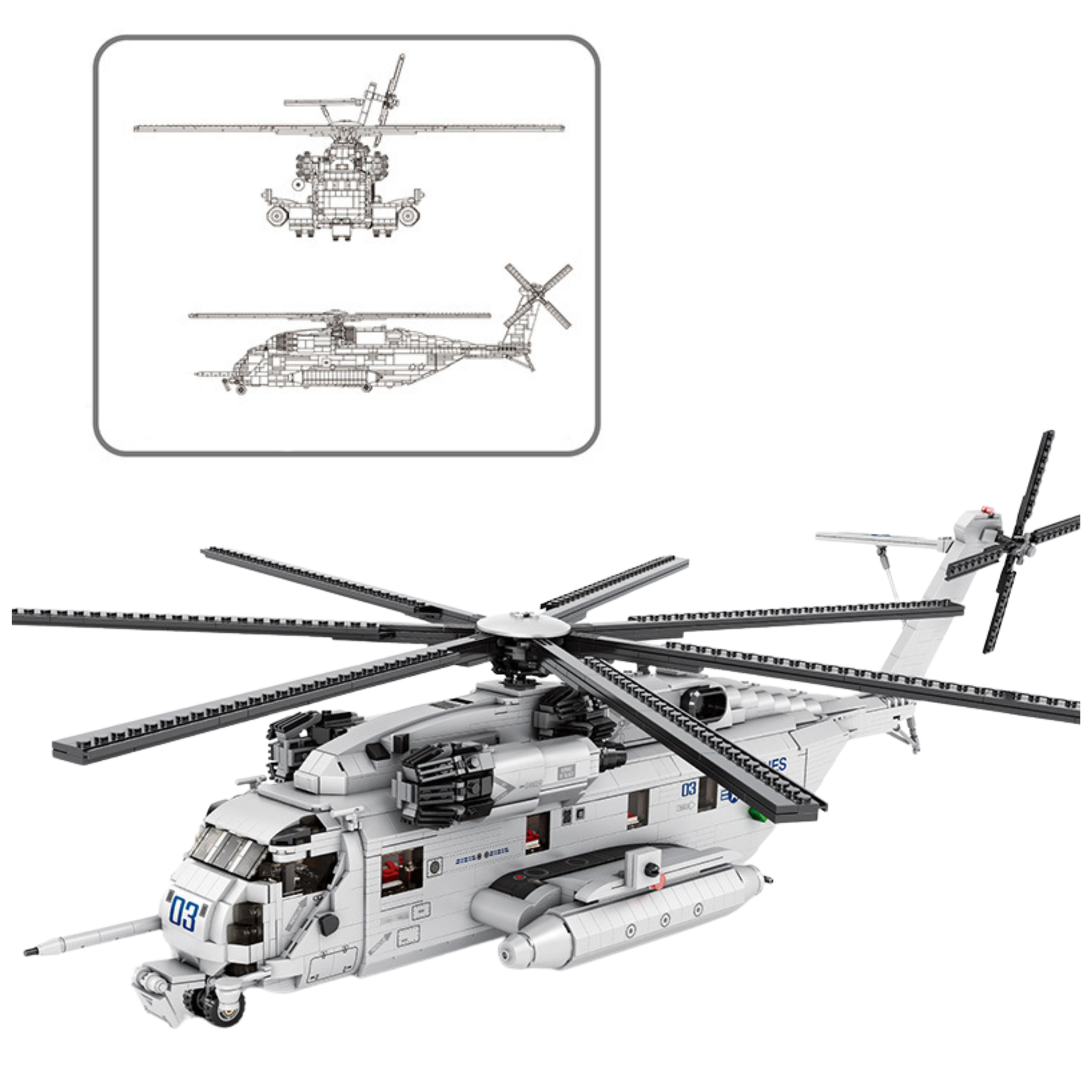 Transporthelikopter byggklossar, 2192 delar | Hem & Hobby | Pryloteket
