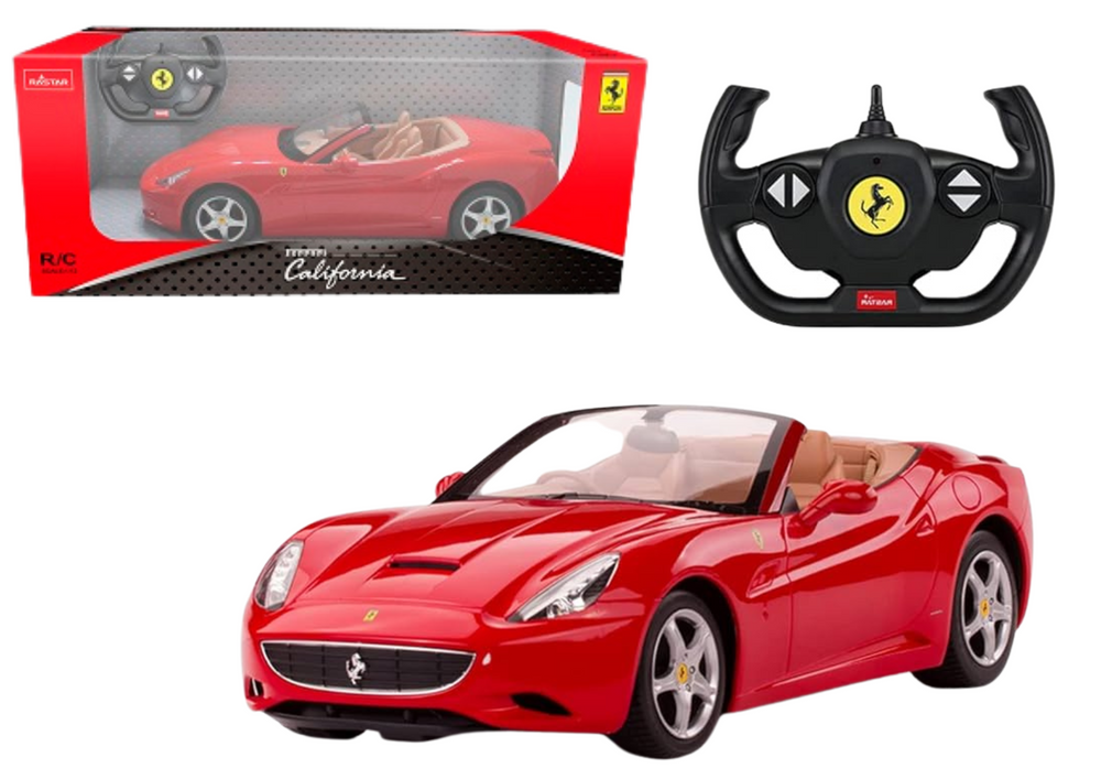 Fjernbetjening rød sportsvogn – Ferrari California skala 1:24