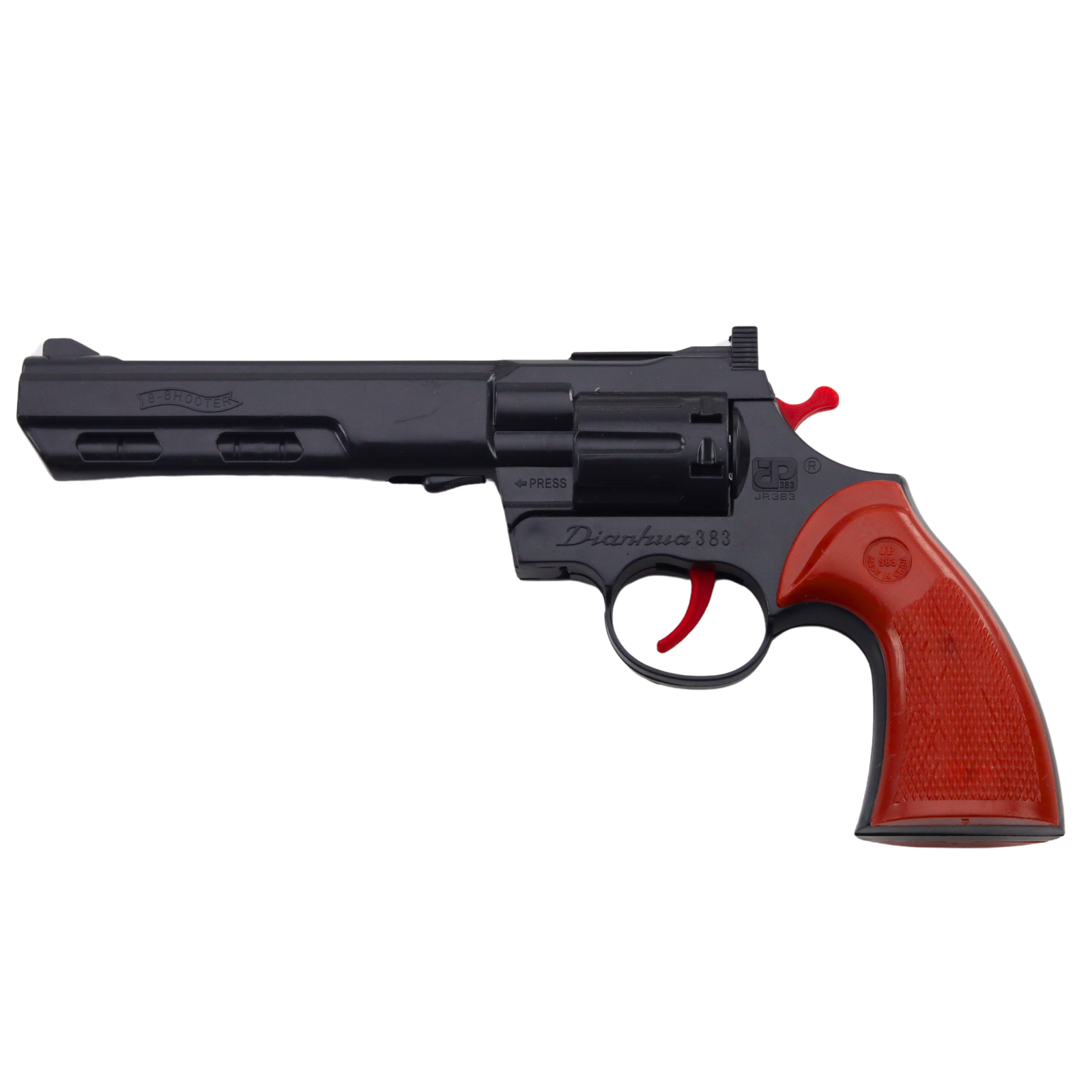 Cap Gun Revolver Prop med skydelyd, sort