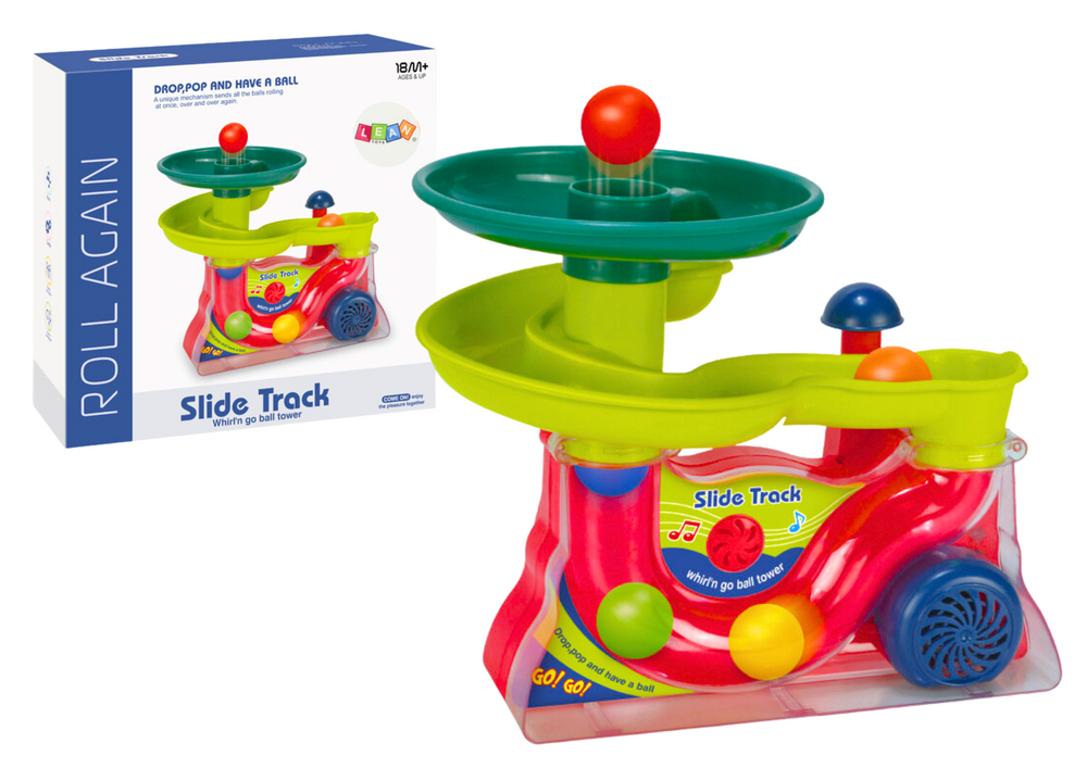 Farverig kuglebane med lyde