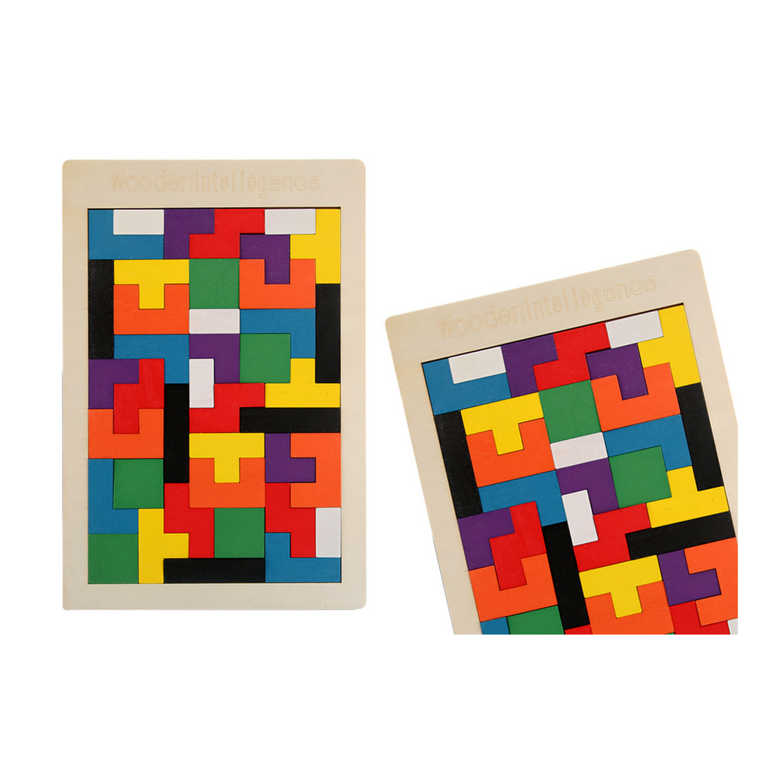 Trä logikpussel, 40 bitar | Hem & Hobby | Pryloteket