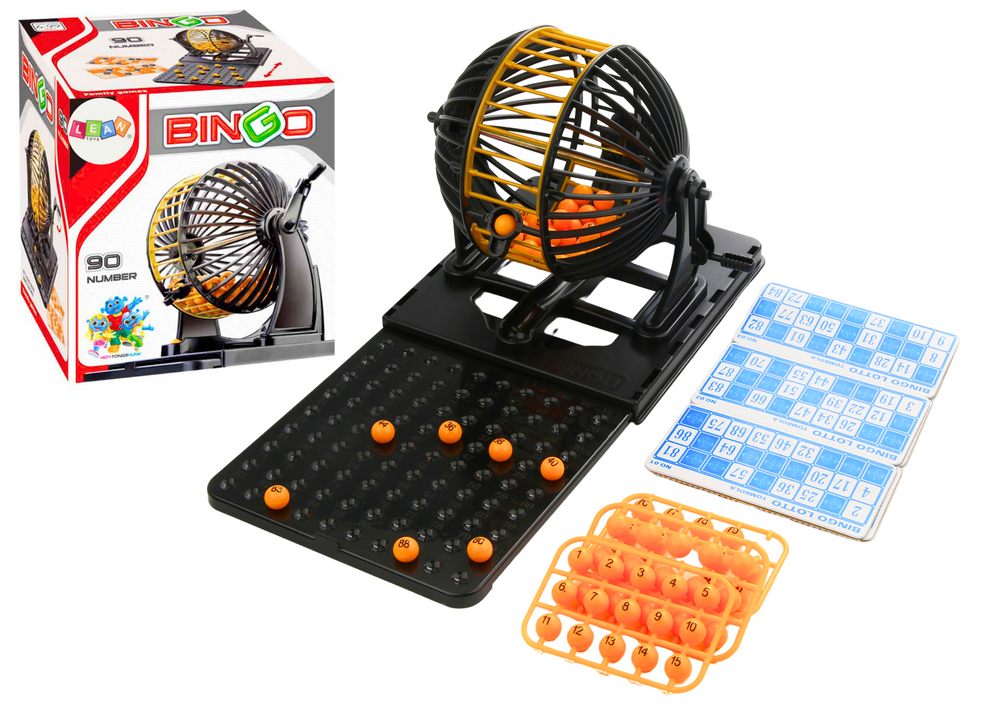 Familie Bingo Lotto spil med tegnemaskine
