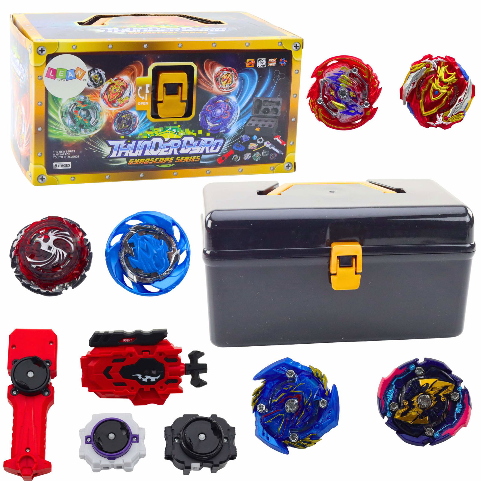 Spinning Disk Sæt, Launchers inkluderet, 8 stk