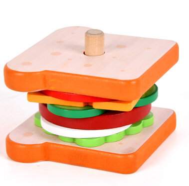 Sandwichsæt i træ, 8 stykker med 10 opskriftskort