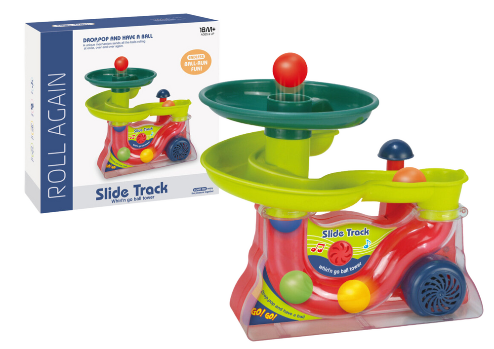 Farverig kuglebane med lyde