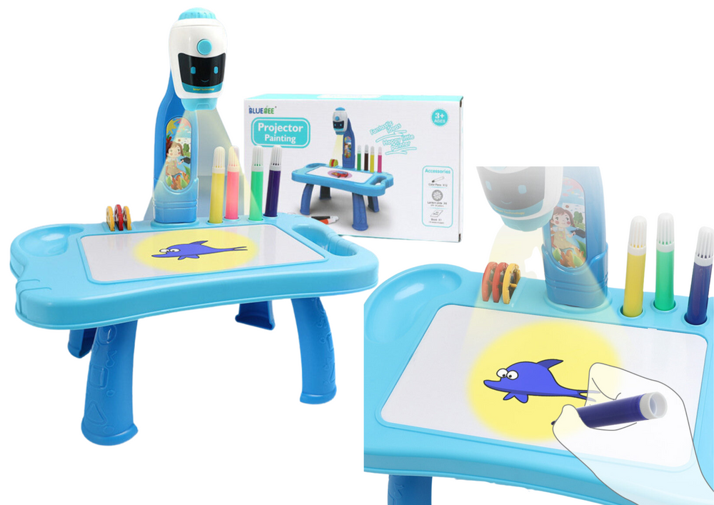 Miniprojektorbord Robot 2-i-1 tilbehør Blå
