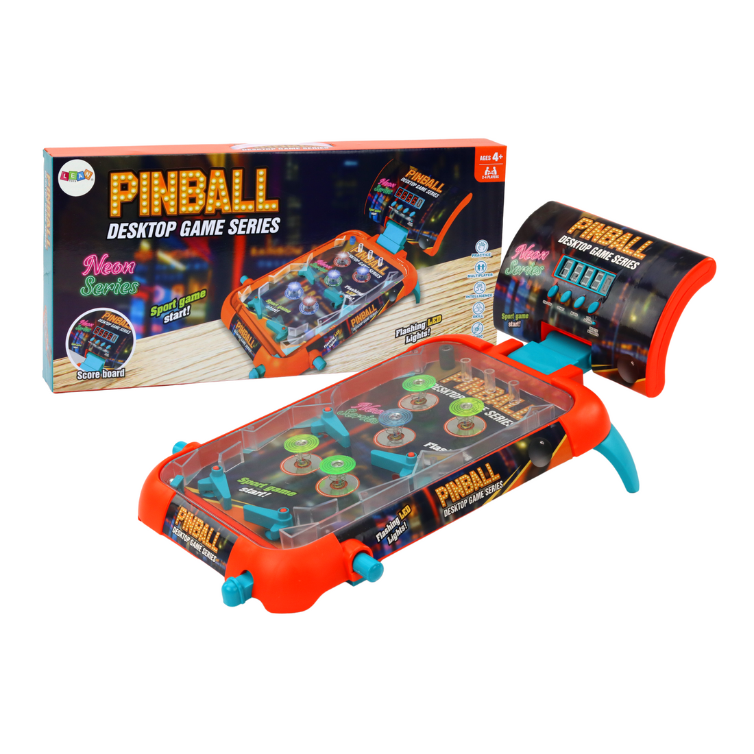 Pinball arkadespil med LED-lys og resultattavle