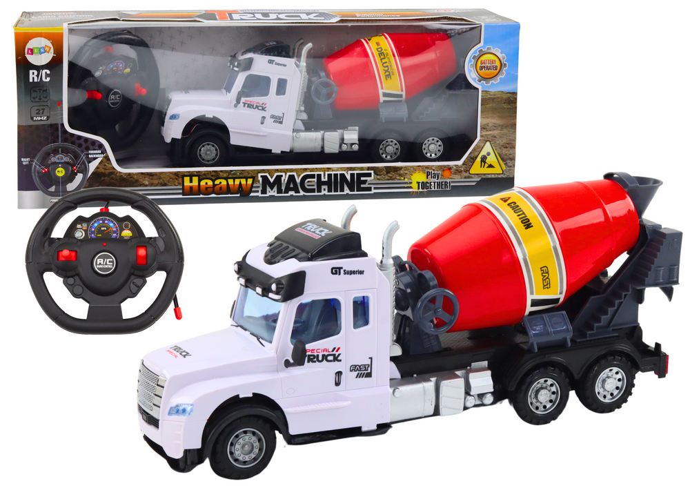RC Cement Mixer Truck, Fjernbetjening, Lys & Lydeffekter
