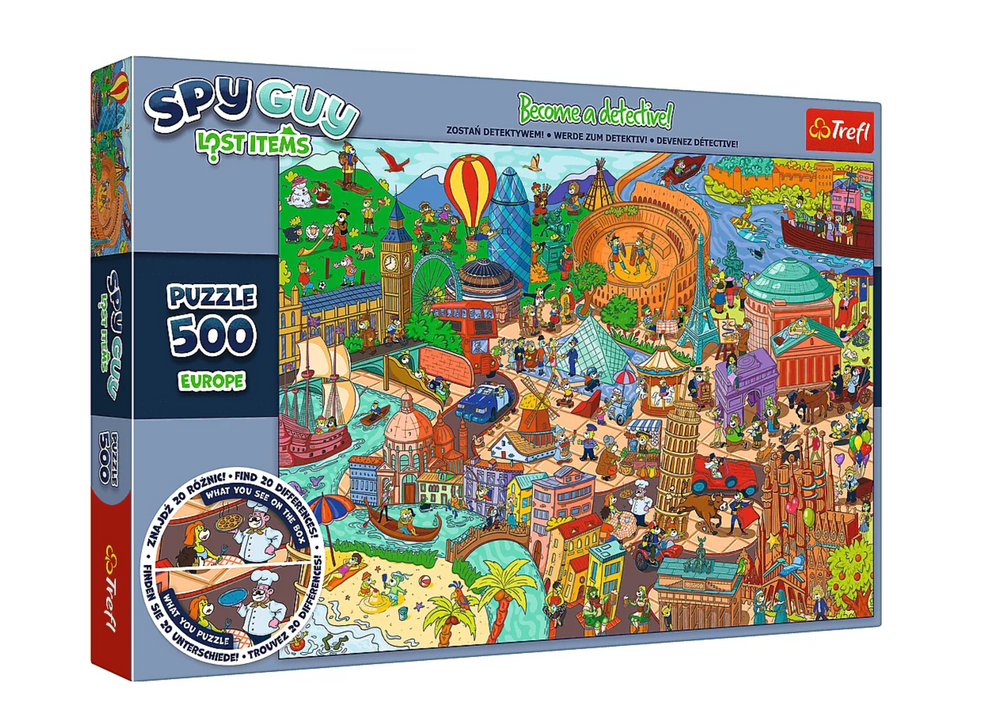 Puslespil 500 brikker - Spy Guy Lost Items - Treflik Family