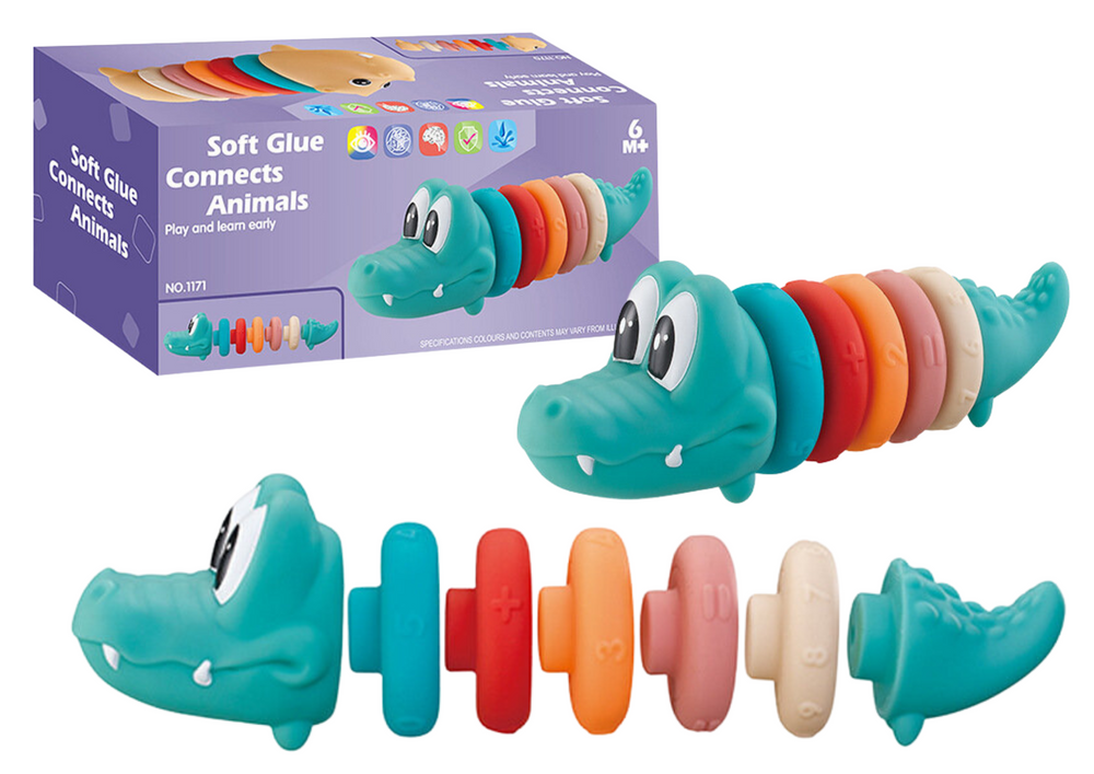 Pædagogisk sæt til småbørn – Blød krokodillepyramide