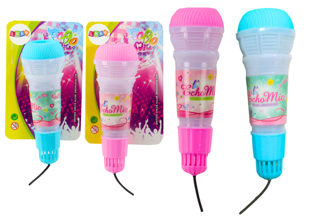 Børnemikrofon med ekkoeffekt, pink/blå