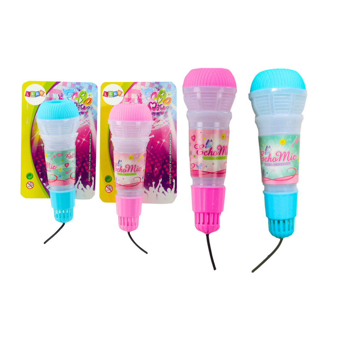 Barnmikrofon med ekoeffekt, rosa/blå | Hem & Hobby | Pryloteket