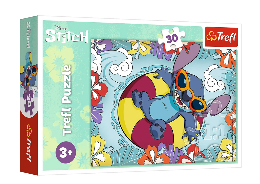 Puslespil - 30 brikker - Lilo & Stitch ferietema