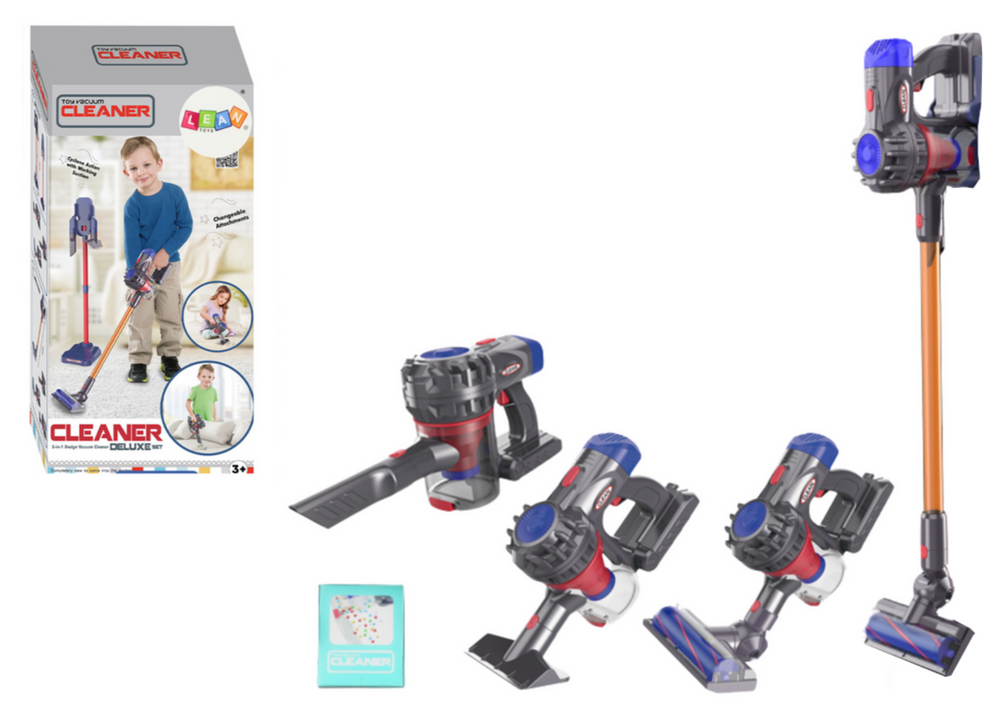 Legetøj opretstående støvsuger med lys og lyde, sort