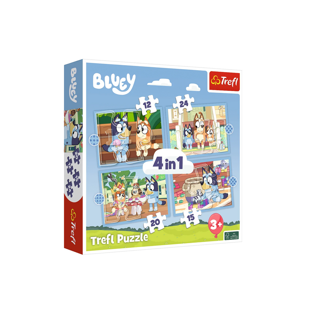 Pusselset – 4-i-1, 12-24 bitar, blått tema | Hem & Hobby | Pryloteket