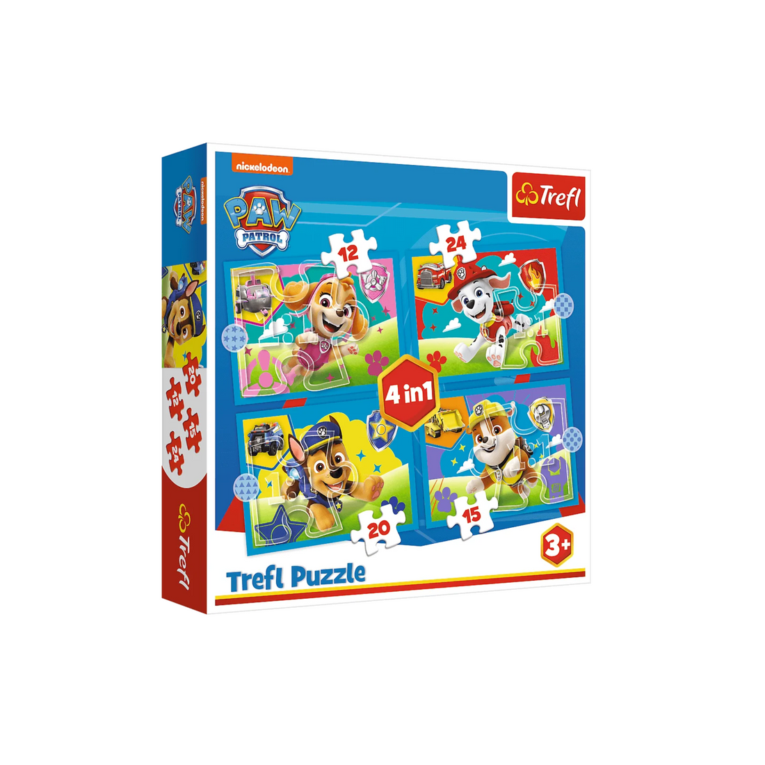 Pussel – 4-i-1-set, 12-24 bitar, löpande hundtema | Hem & Hobby | Pryloteket