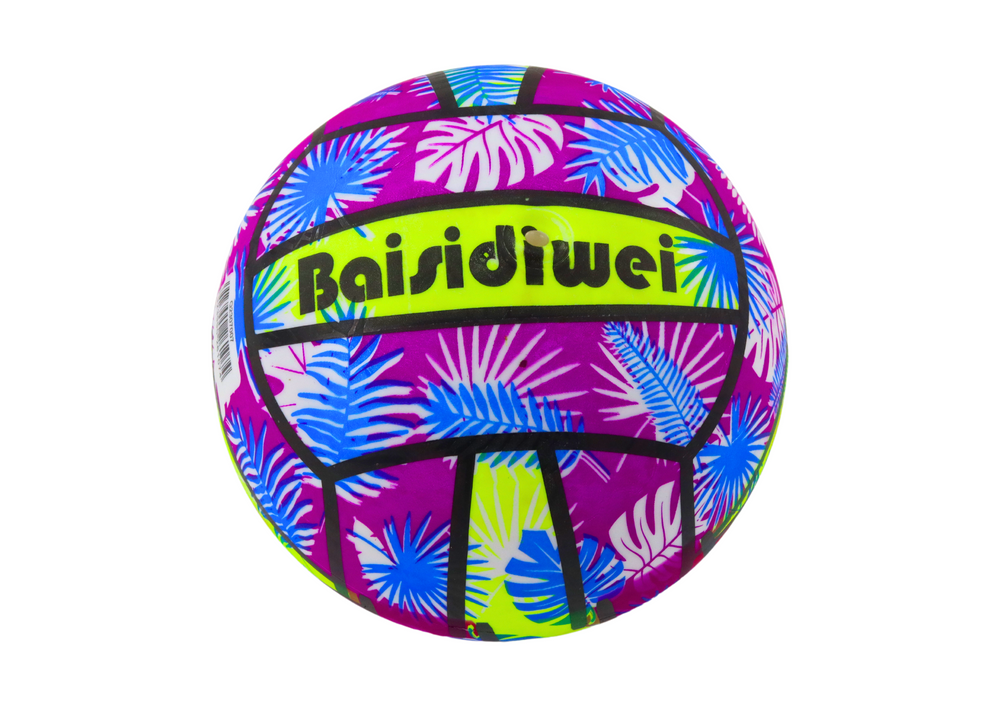 Lys lilla gummikugle med blade, 24 cm