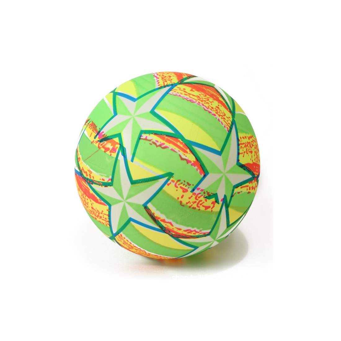 Ljusgrön gummiboll med stjärnor, 24 cm | Hem & Hobby | Pryloteket