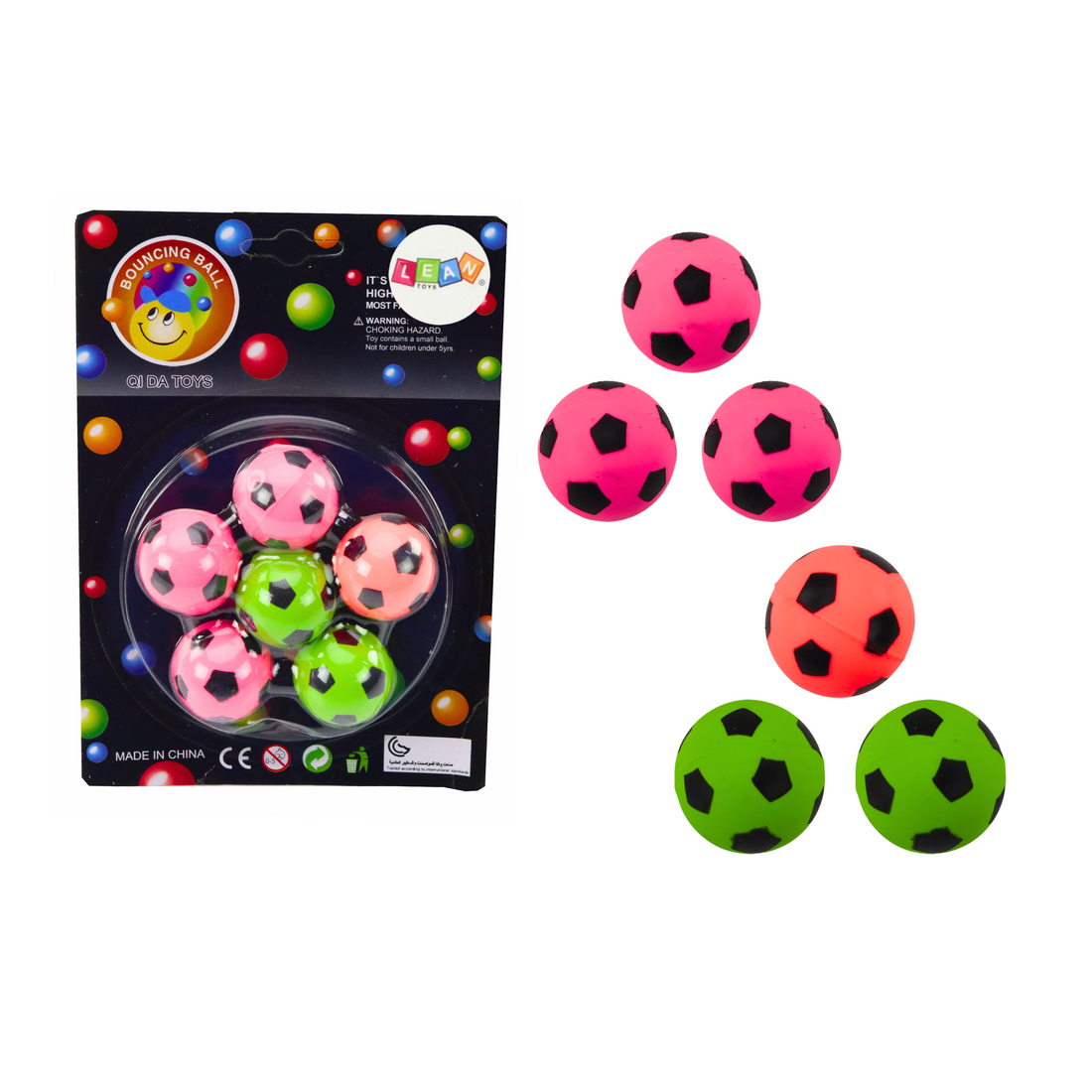 Fotbollsgummibollsats, 6 delar | Hem & Hobby | Pryloteket