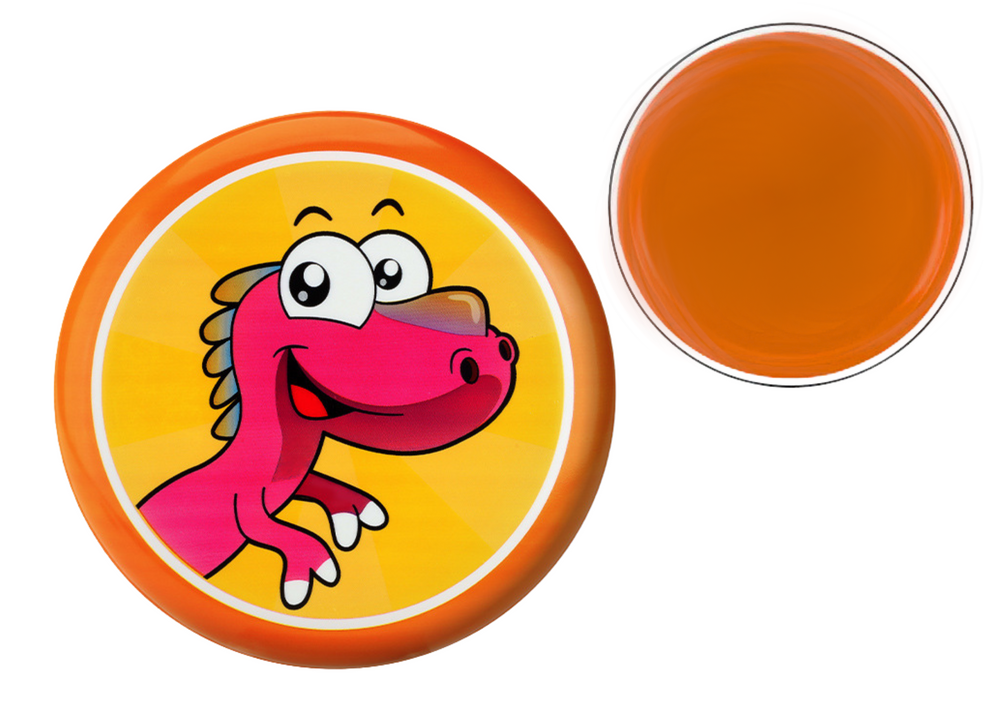 Flying Disc Frisbee med Dinosaur, Orange, 20 cm