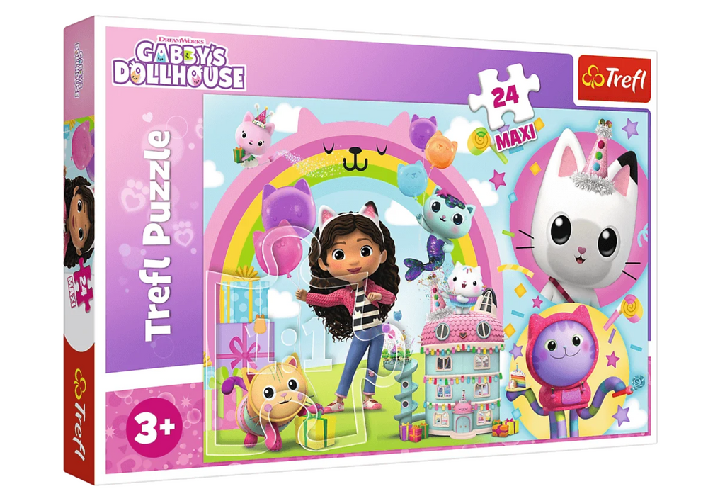 Puslespil - 24 brikker - Gabis dukkehuskatte