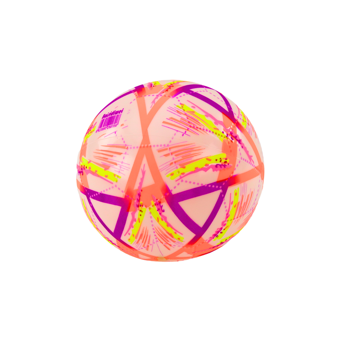 Ljust orange mönstrad gummiboll, 24 cm | Hem & Hobby | Pryloteket