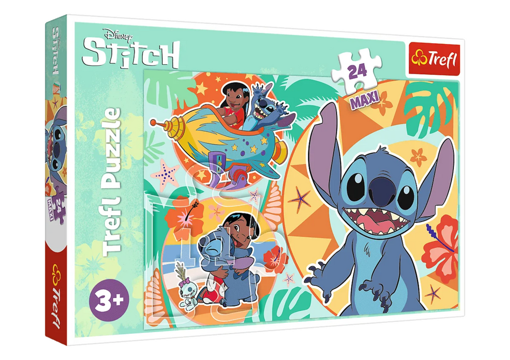 Pussel - Lilo & Stitch, 24 Maxi Pieces, Fun Day | Hem & Hobby | Pryloteket