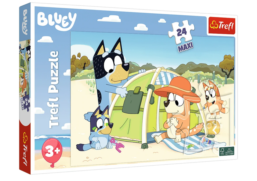 Bluey Puslespil, 24 Maxi stykker, Great Day Theme