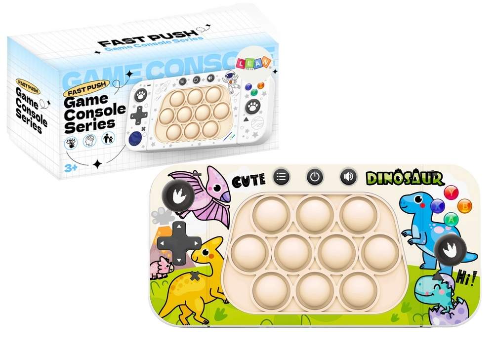 Pop It Dexterity-spilkonsol, 4 tilstande, dinosaur-tema