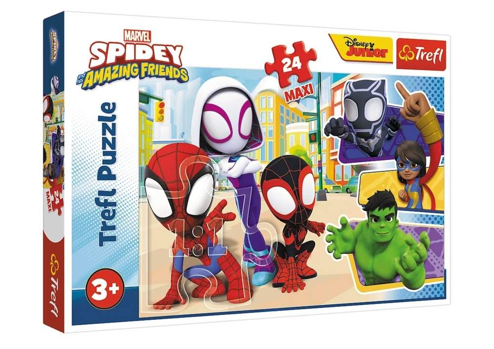 Puslespil - Maxi med 24 stykker - Spidey and Friends