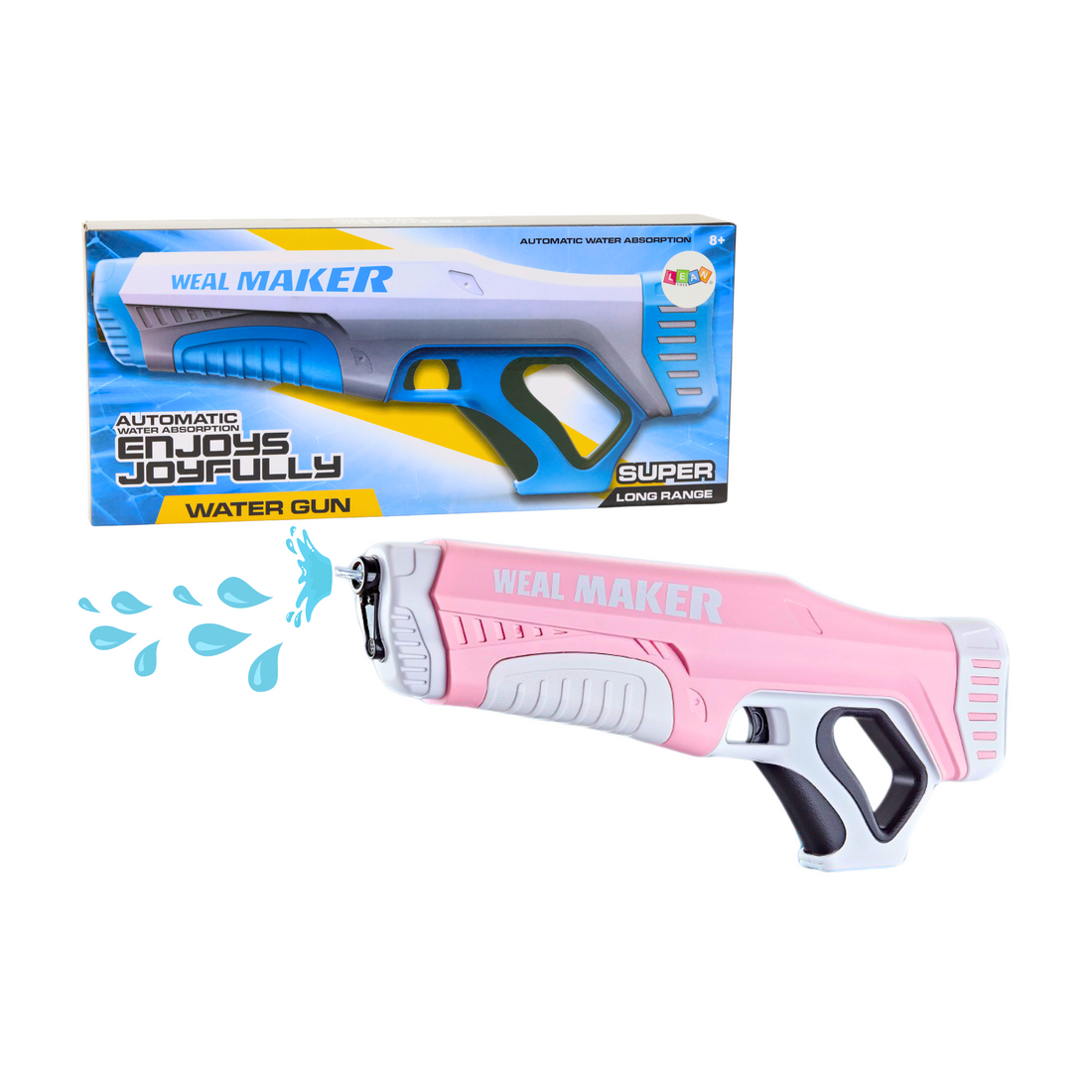 Automatisk vattenpistol, rosa, 350 ml Kapacitet | Hem & Hobby | Pryloteket