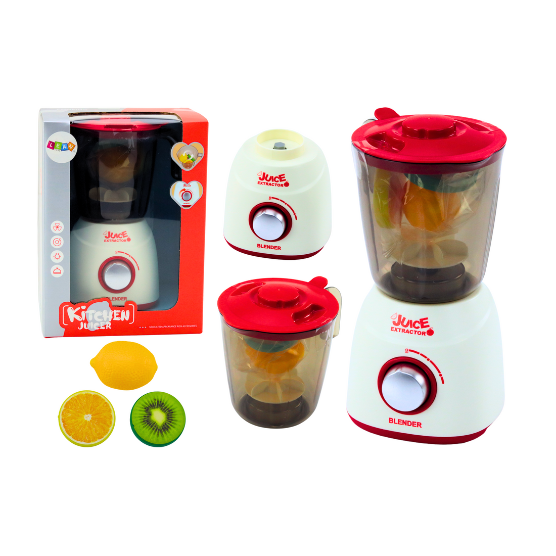 Barnblenderleksak med ljus, ljud, 3 fruktbitar | Hem & Hobby | Pryloteket
