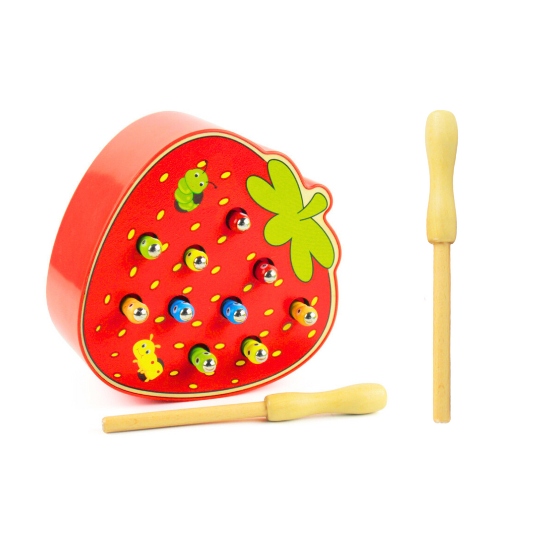 Träskicklighetsspel – fånga buggen, röd jordgubb | Hem & Hobby | Pryloteket