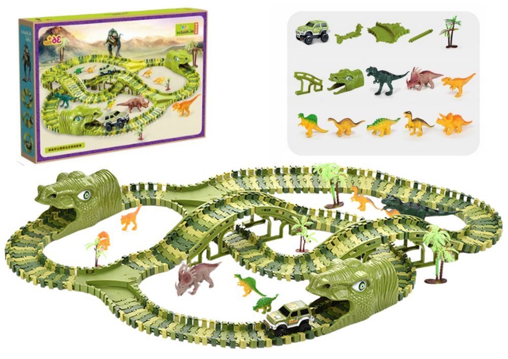 DIY Dinosaur Race Track Sæt, 240 stk