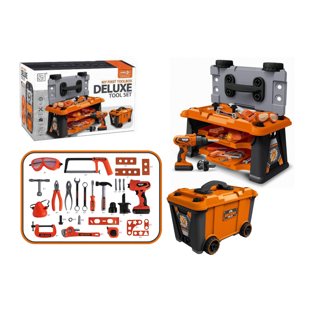 Barnverktygssats med batteridriven borr | Hem & Hobby | Pryloteket