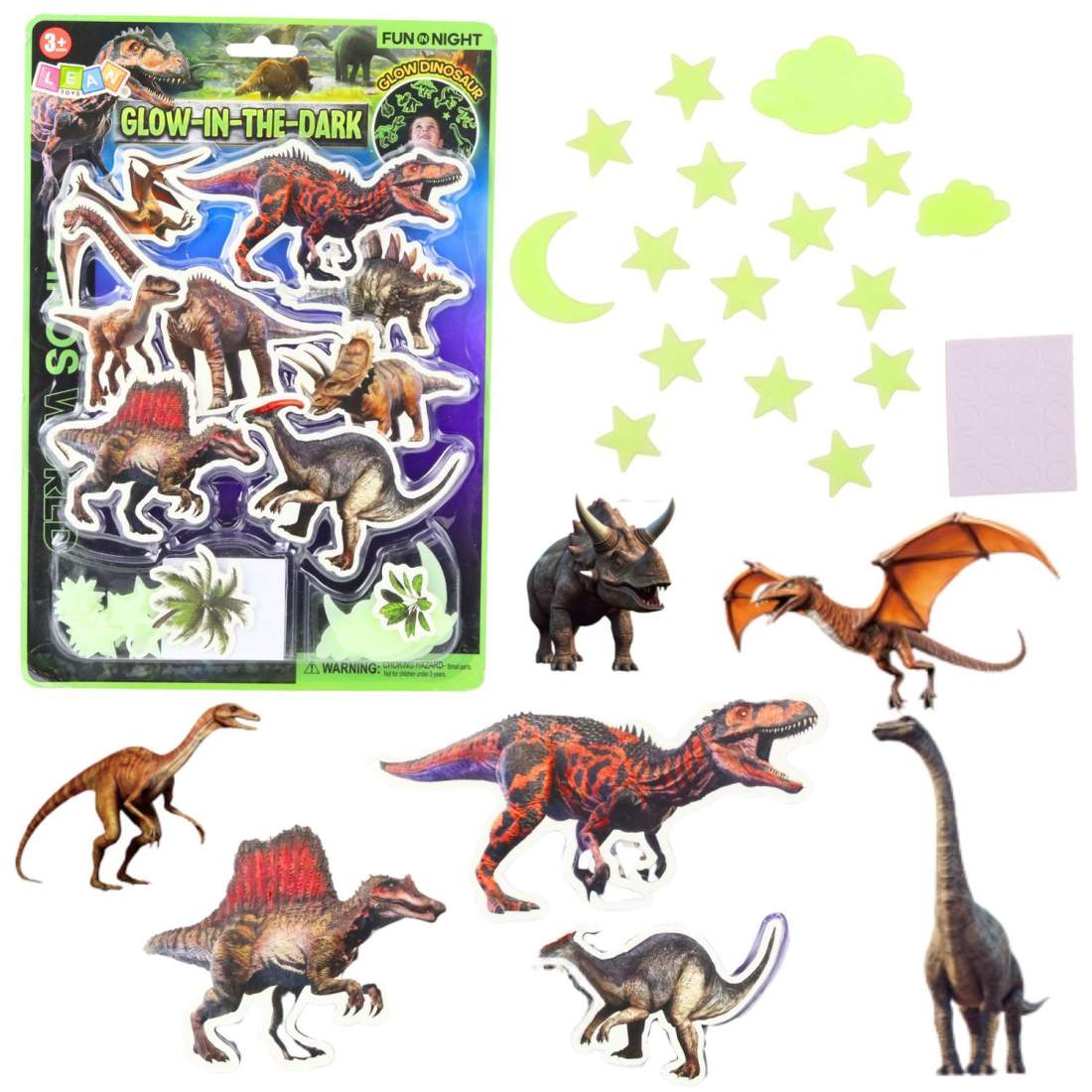 Glow-in-the-Dark väggdekaler – Dinosaurier och stjärnor | Hem & Hobby | Pryloteket