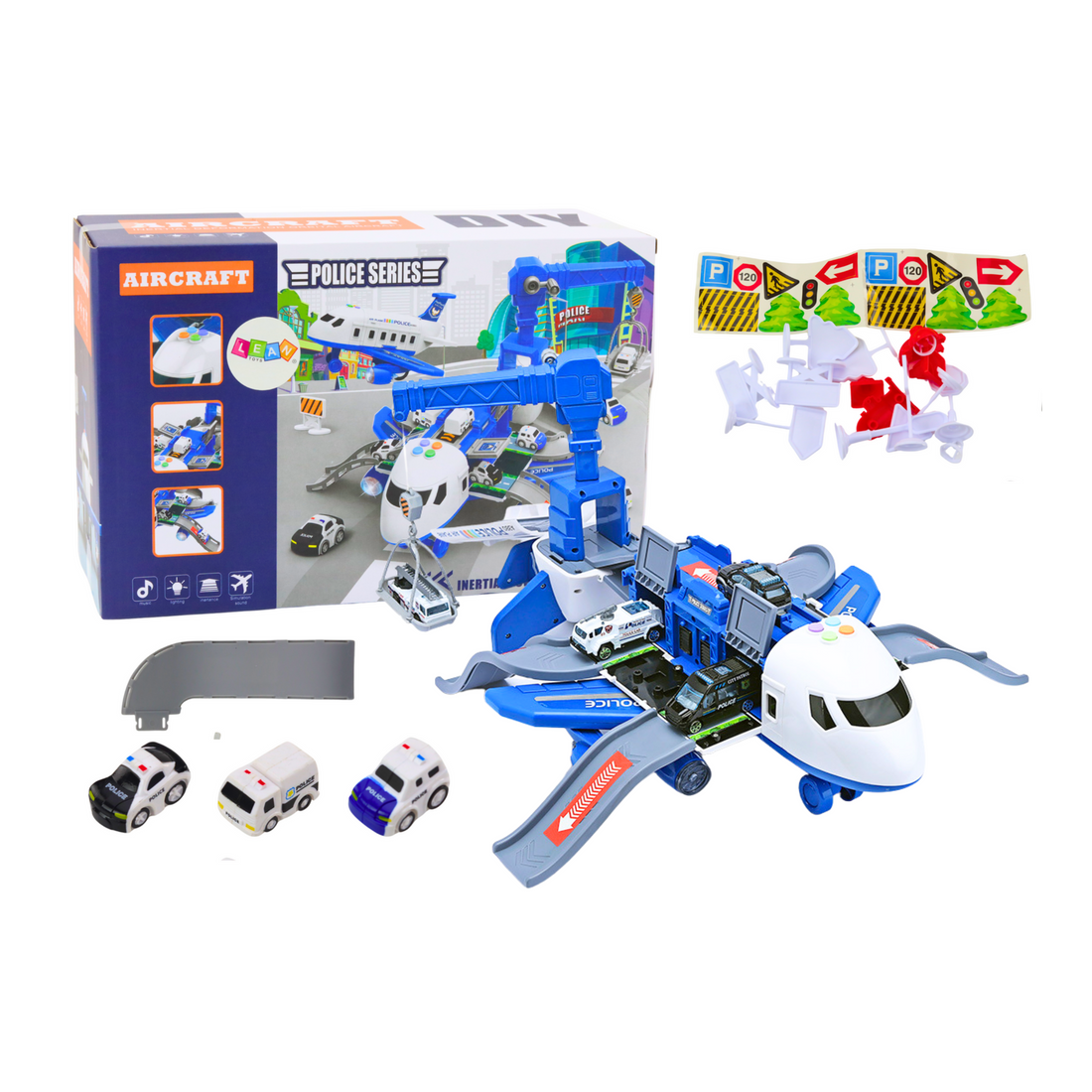 DIY Police Station Playset – Interaktivt flygplan 2-i-1 | Hem & Hobby | Pryloteket