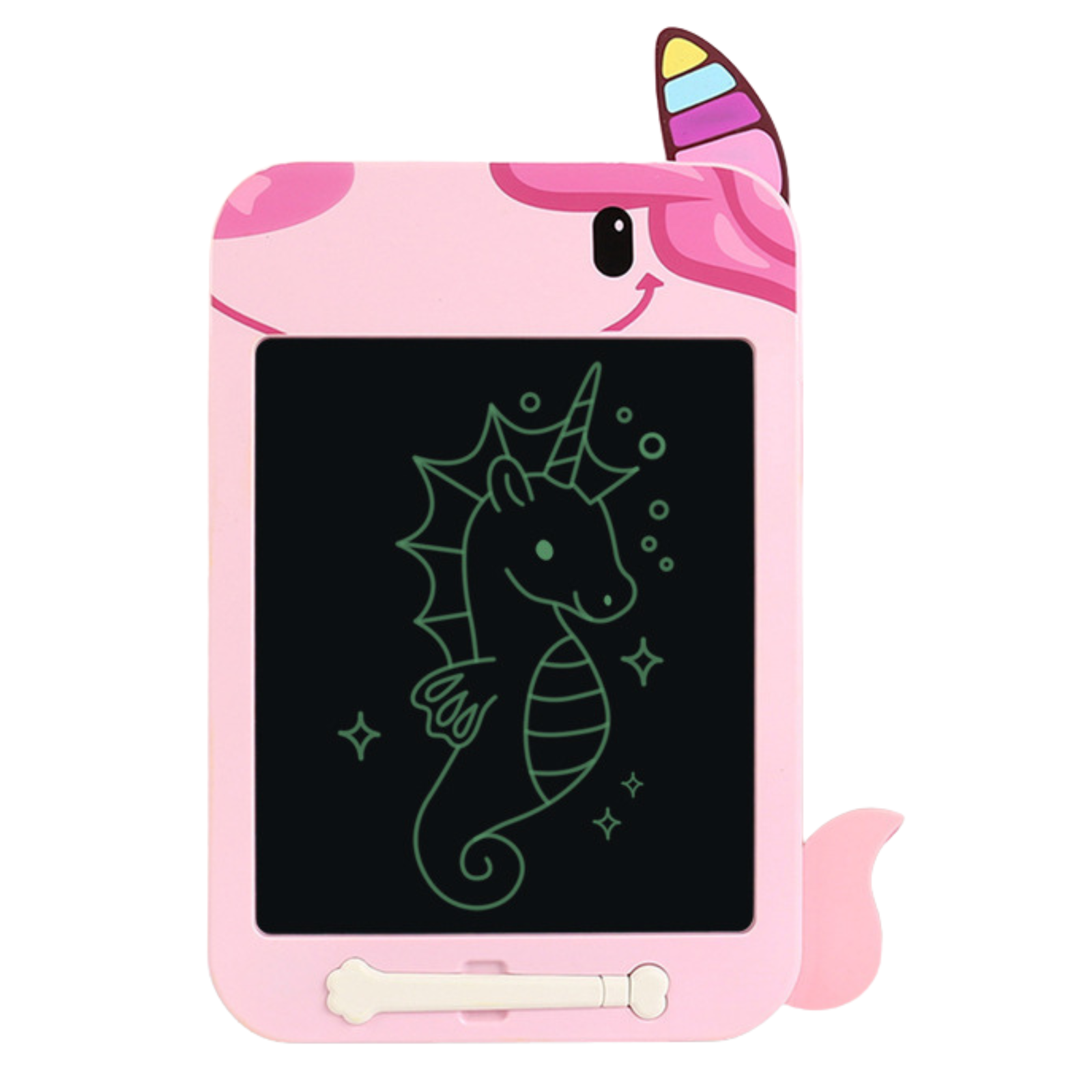 Pink Unicorn LCD tegne- og skrivetablet med stylus