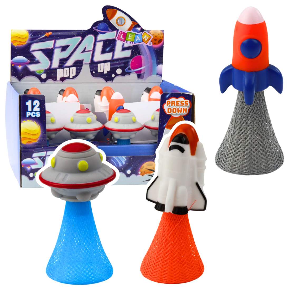 Studerande rymdskeppsleksak med lampor, 11 cm, flerfärgad | Hem & Hobby | Pryloteket