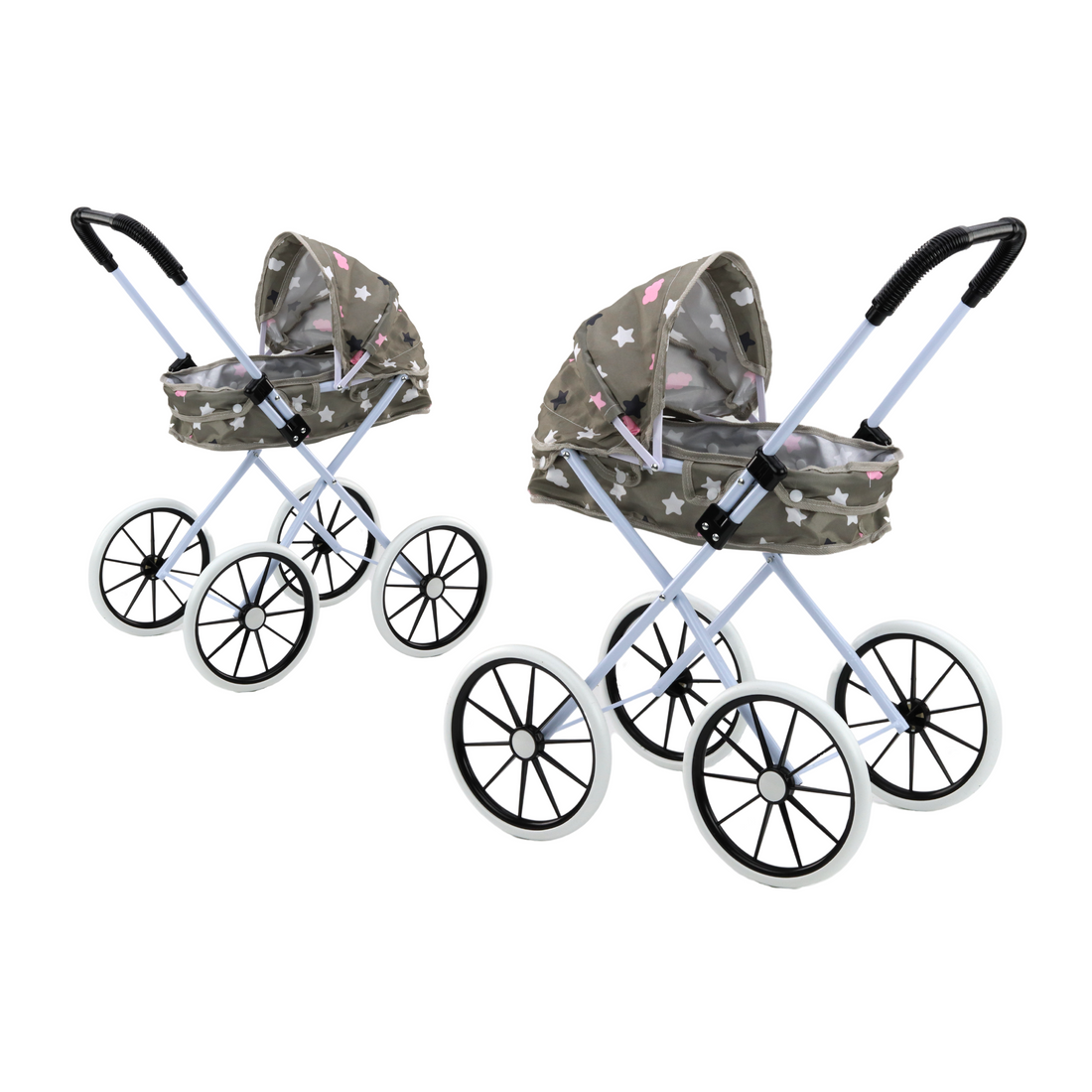 Dockvagn, Stora hjul, Fällbar, Grå, 60cm | Hem & Hobby | Pryloteket