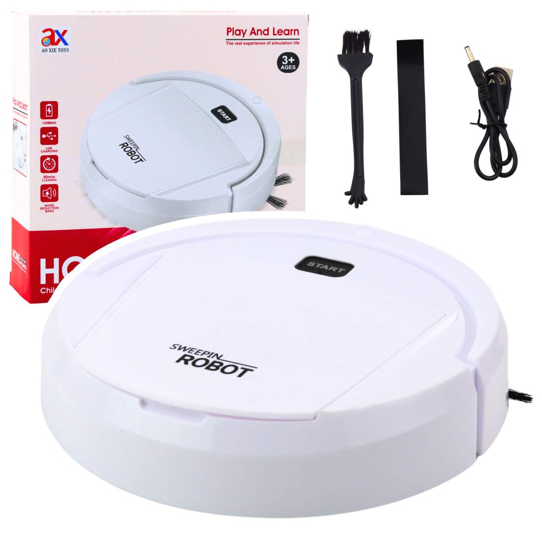 Leksaksdammsugare för barn – Vit robotdesign | Hem & Hobby | Pryloteket