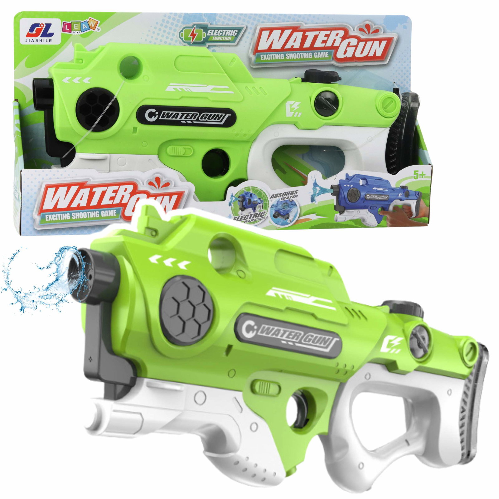 Elektrisk automatisk vandpistol – Grøn