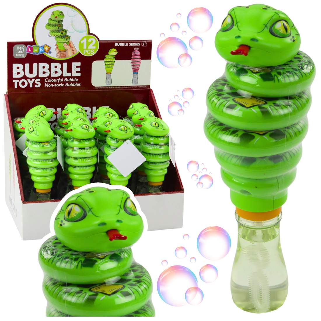 Bubble Maker Toy, Roterande Snake 2-i-1, Grön | Hem & Hobby | Pryloteket