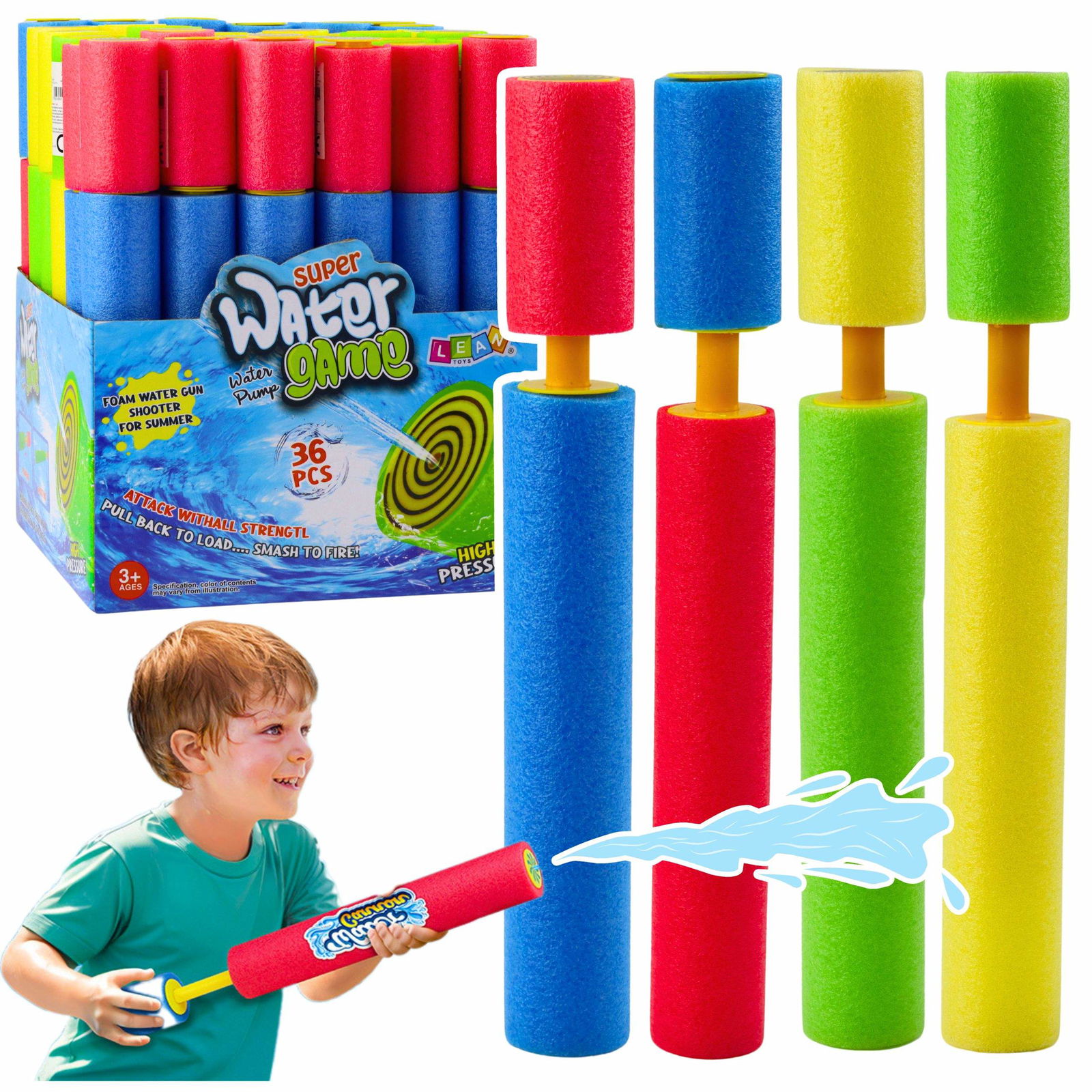 Vandskumblasterpumperør, 30 cm, forskellige farver