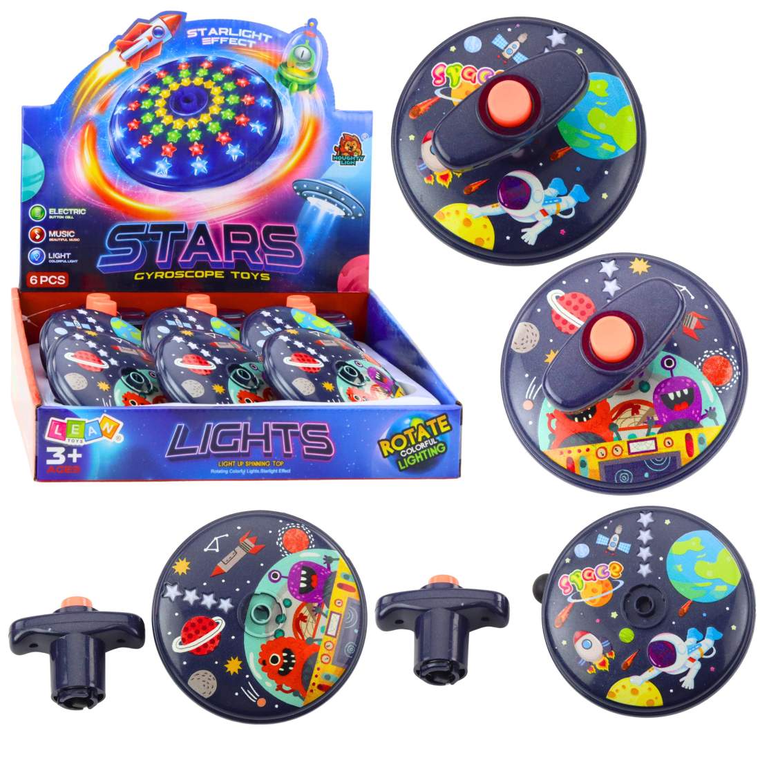 Färgglad LED-snurra – UFO Space Disk Toy | Hem & Hobby | Pryloteket